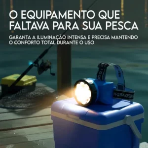 Lanterna Cabeça Recarregável 12 Leds 127/220v Potente Articulável - Ideal para Caça Pesca Construção Corrida Emergência - Resistente a Intempéries - Pro Power - Imagem 5