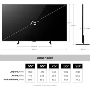 Smart Tv 75 75a400m 4k Qd-mini Led Google Tv 144hz Tcl - Imagem 6