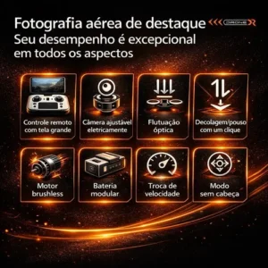 Drone Profissional Popsy H34 Pro 4K com Câmera Dual e GPS - Imagem 9
