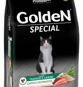 Alimento Golden Special Gatos Castrados Sabor frango e Carne 10.1 kg - Imagem 2