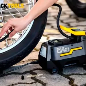 Compressor De Ar Elétrico Portátil 120w Encher Pneu Carro Moto Bicicleta Tcm100 The Black Tools - Imagem 4
