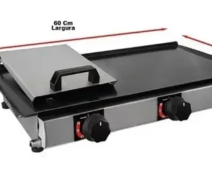 Chapeira De Lanche Hambúrguer Bife 60x30 À Gás Com Prensa - Imagem 2
