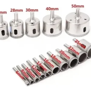 Jogo Com 15 Brocas Diamantadas 6-50mm Vidro Ceramica Piso MFL - Imagem 4
