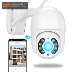 Câmera Ip A8 App Icsee Infravermelho Prova D'água Externa Wifi Hd Cor Branco - Imagem 1