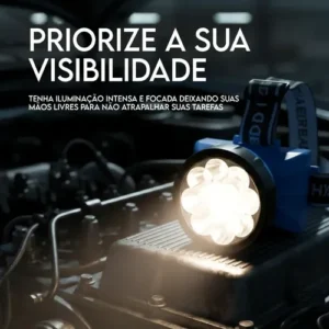 Lanterna Cabeça Recarregável 12 Leds 127/220v Potente Articulável - Ideal para Caça Pesca Construção Corrida Emergência - Resistente a Intempéries - Pro Power - Imagem 6