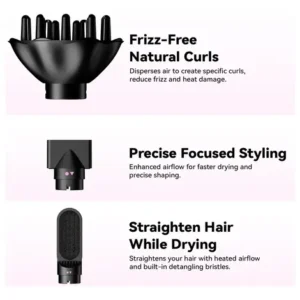 Secador De Cabelo Gokoco Com 7 Em 1 Escova Hot Air Styler Cor Palha - Imagem 7