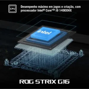 Notebook Gamer Rog Strix G16 G615jpr Nvidia Rtx 5070 Intel Core I9 14900hx 32gb Ram 1tb Ssd Windows 11 Home Tela 16 240hz Led Cinza - S5001w - Imagem 9