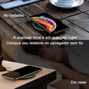 Carregador A'Gold Sem Fio 20W Magnético Indução Preto iPhone Samsung - Imagem 7