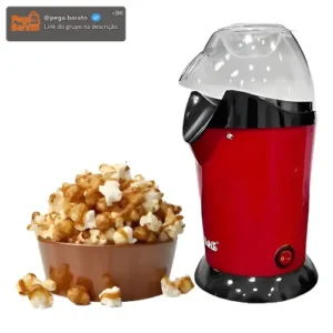 Pipoqueira Elétrica Gourmet Saudável Sem Óleo 1200w Vermelha - Imagem 1