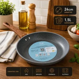 Frigideira Nanoceramico 24cm Antiaderente Cozinha Não Gruda - Imagem 4