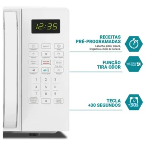 Micro-ondas Philco 20L Branco Pintura Limpa Fácil PMO23B - Imagem 5