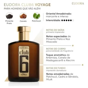 Club 6 Voyage Eudora Deo Colônia 95ml Com - Imagem 3