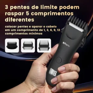 Enssu Aparador De Pelos Corporais Masculino Com Base Cor Preto - Imagem 6