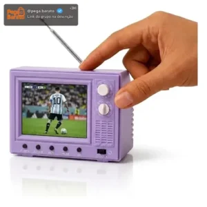 Mini Tv Portátil Retrô, Tela Usb Hd Recarregável De 2,4 - - Imagem 1