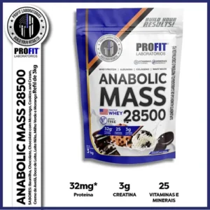 Hipercalórico Anabolic Mass 28500 3kg Profit Labs Cookies And Cream - Imagem 6