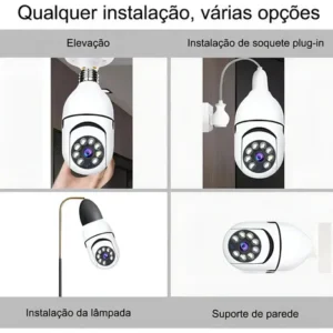 Câmera de Segurança Espiã Yoosee Wi-Fi Visão Noturna Áudio Led E27 1080p - Imagem 5