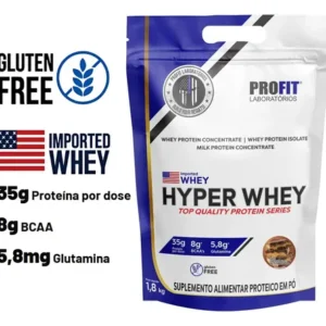 Hyper Whey Protein 1,8kg Isolado E Concentrado - Profit Labs Sabor Chocolate C/ Pasta De Amendoim - Imagem 5