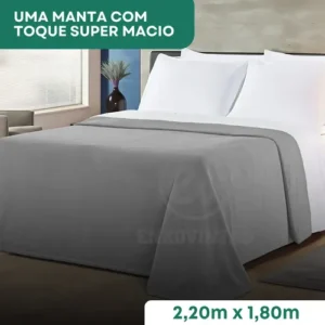 Cobertor Manta Microfibra Casal Super Macio Quentinho Toque Aveludado Hotel Luxo Confortável Premium Cor Cinza - Imagem 6