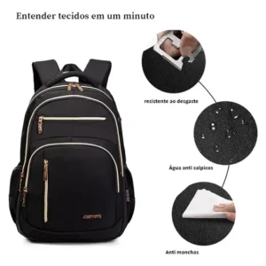 Senhora Mochila Dois Ombro Impermeável Mochila Escolar - Imagem 5