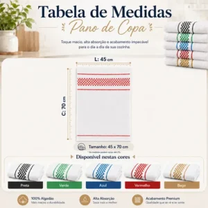 Kit 10 Panos De Prato Algodão Pano De Copa Atoalhado - Imagem 8