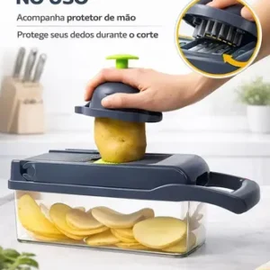 Cortador Fatiador Ralador De Legumes Frutas Triturador Manual 16 Peças Sólar - Imagem 4