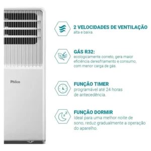 Ar Condicionado Philco Portátil 10000btus Frio Pac10fn - Imagem 3