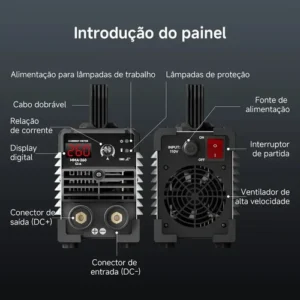 Máquina Inversora Solda Portatil Mma Eletrodo 220v Acessório - Imagem 10