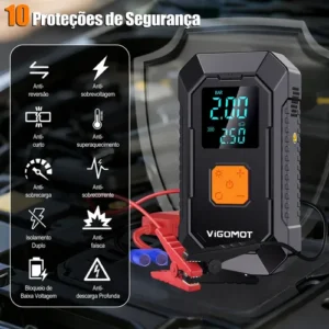 Auxiliar Partida Portátil Veicular Compressor Ar Emergência - Imagem 8
