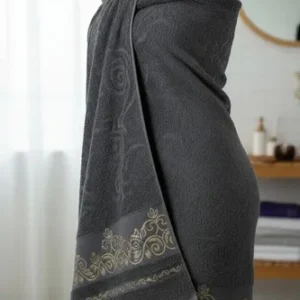 Kit 2 Toalhas Banho Jacquard Gigantes 100% Algodão 70x150cm - Imagem 6