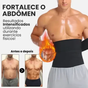 Cinta Modeladora Redutor De Cintura Sauna Masculino Academia - Imagem 6