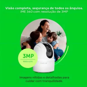 Câmera Inteligente Intelbras Ime 360 3mp Visão 360 Wi-fi Cor Branco - Imagem 4