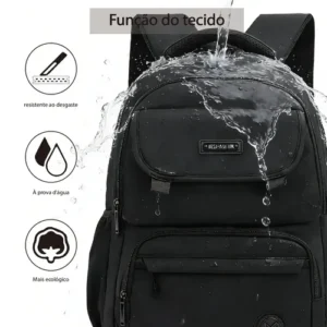 Mochila masculina, mochila de viagem, com capacidade para laptop de 15,6 polegadas, ideal para ida à escola, impermeável, reforçada, para uso diário e deslocamentos. - Imagem 7