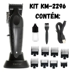 Kit Maquina Cortar Cabelo Kemei Profissional + Acessórios - Imagem 4