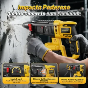 Kit 4 Em 1 Ferramentas Elétricas Profissional Com Baterias - Imagem 7