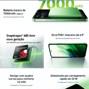 Smartphone Xiaomi Redmi 15 8gb 256gb Tela 6,9 144hz, Bateria 7.000 Mah, 50 Mp Preto - Imagem 5