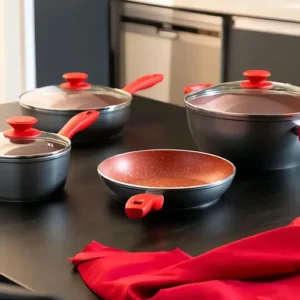 Conjunto De Panelas Philco Pkt407 4 Peças Cor Cinza/vermelho - Imagem 7
