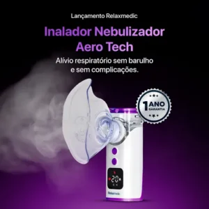 Inalador Nebulizador Aero Tech Portátil Tec. Mesh Relaxmedic - Imagem 8