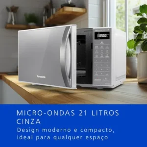 Micro-ondas De Mesa Panasonic, 21 Litros, Branco, Espelhada - Imagem 5