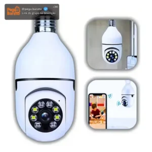 Câmera Lâmpada B-MAX Wifi 360º Infravermelho IP44 1080p Segurança - Imagem 1