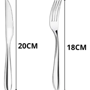 Kit 48 Garfo E Faca Em Inox Talheres De Mesa Buffet Cozinha - Imagem 7