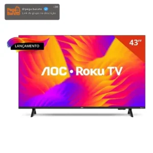 Smart Tv 43 Aoc Led Roku Full Hd Wi-fi 60hz Hdmi Usb 43s5155/78g - Imagem 1