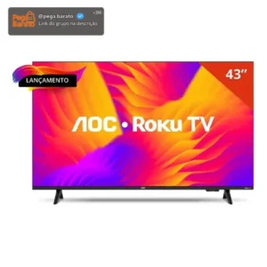 Smart Tv 43 Aoc Led Roku Full Hd Wi-fi 60hz Hdmi Usb 43s5155/78g - Imagem 1