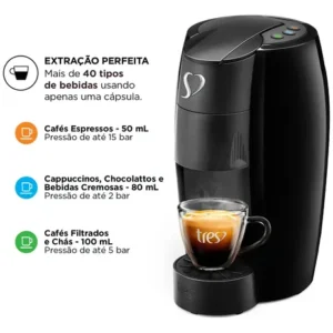 Cafeteira Tres Corações Lov Automática Preta-brilhante Cor Preto - Imagem 7