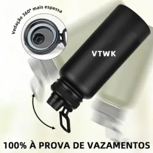 1200ml Garrafa Térmica Bebidas Quentes E Frias Cor Preto Marca Vtwk - Imagem 4