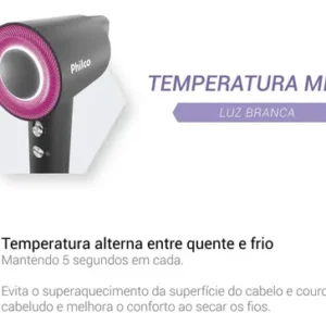 Secador De Cabelos Philco 4 Temperaturas 1600W Psc3600 - Imagem 8