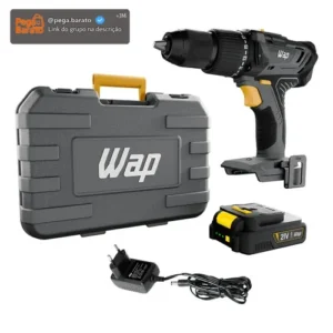 Parafusadeira E Furadeira De Impacto K21 ID03 Sem Fio Com Maleta Organizadora Bivolt WAP - Imagem 1