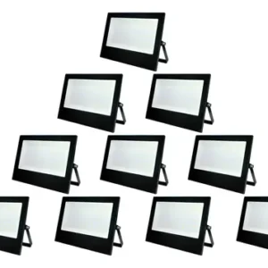 Kit 10 Refletor Led Slim Externo 200w 6500k Branco Frio Ip66 110v/220v Bivolt Preto Cod: ALUT000702-10 Alut By Avant - Imagem 3