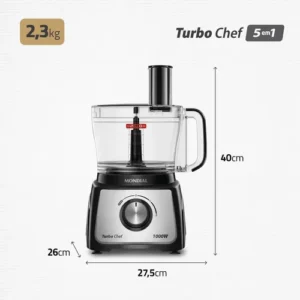 Multiprocessador Turbo Chef 5 em 1 Mondial 1000W MPN-01-B - Imagem 8