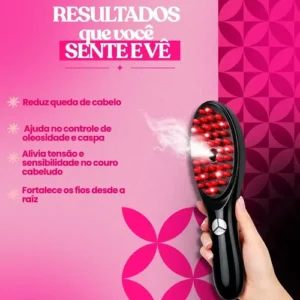 Escova Massageadora Terapêutica Capilar 4 Em 1 Led Cabelo - Imagem 5