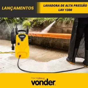Lavadora de Alta Pressão Vonder LAV 1300 – 1300 Libras, Compacta, Potente, Ideal para Carros, Quintais e Limpezas Pesadas - Imagem 5